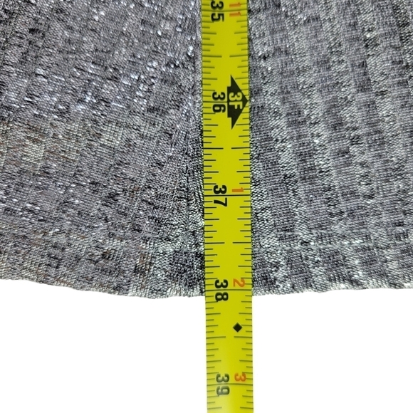 Torrid Trapeze Dress Size 2 2X Silver Metallic Shimmer Ribbed Knit 3/4 Sleeve - Picture 10 of 13